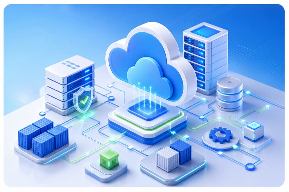DevOps, Kubernetes & Cloud Platform Engineering course illustration at Brightnest AI Academy