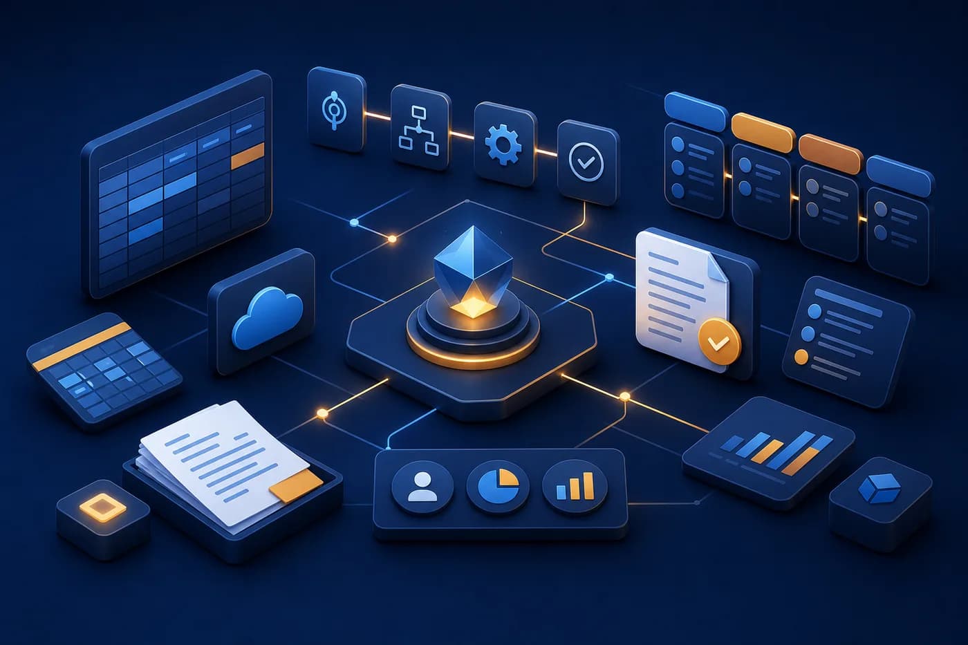 Professional No-Code Business Career Program course illustration for FutureEdgeAI Academy